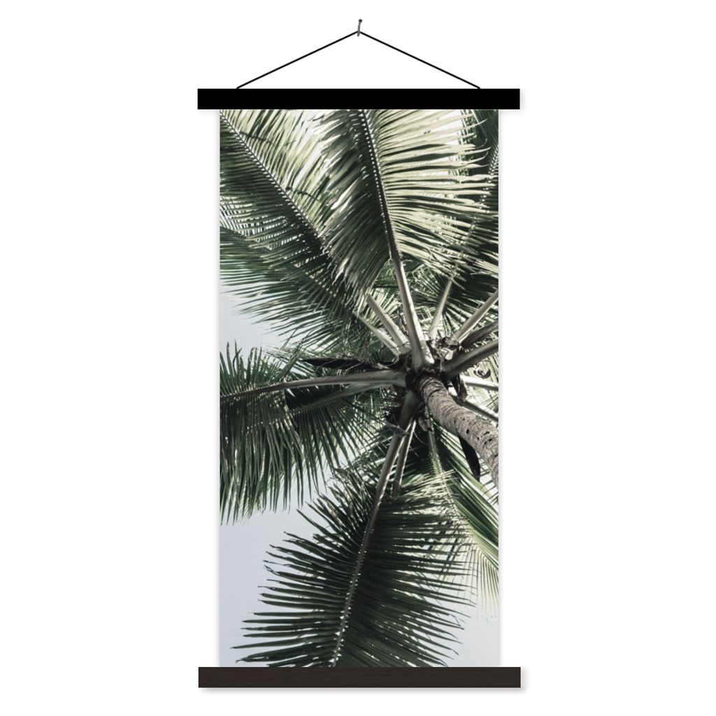 MuchoWow Textilposter Palme - Tropisch - Sommer 90x180 cm mit schwarzem Rahmen - Dekoration Wohnzimmer