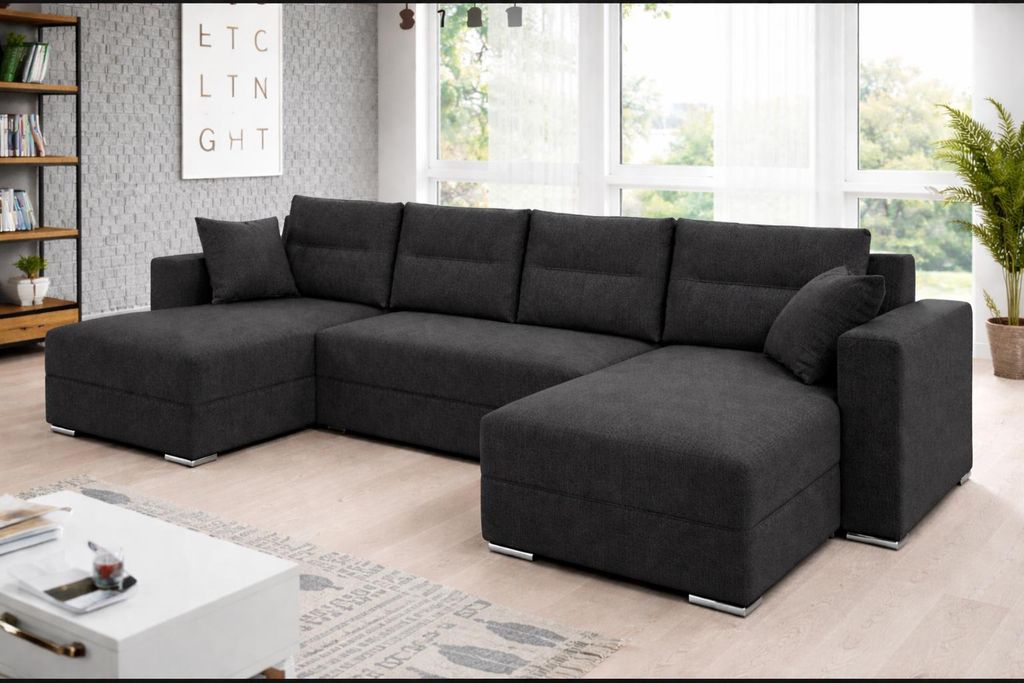Couchgarnitur Ecksofa Sofa Sofagarnitur Clara U Schlaffunktion Wohnlandschaft