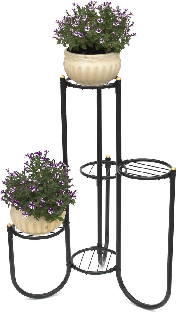 DanDiBo Blumentreppe Metall Schwarz 93923 Pflanzenentreppe 101 cm Blumenregal Pflanzenständer Blumenständer
