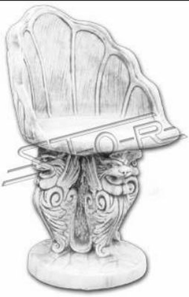 Antik Stil Stein Sessel Bank Stuhl Garten Terrase Edler Design Thron Terrase 260