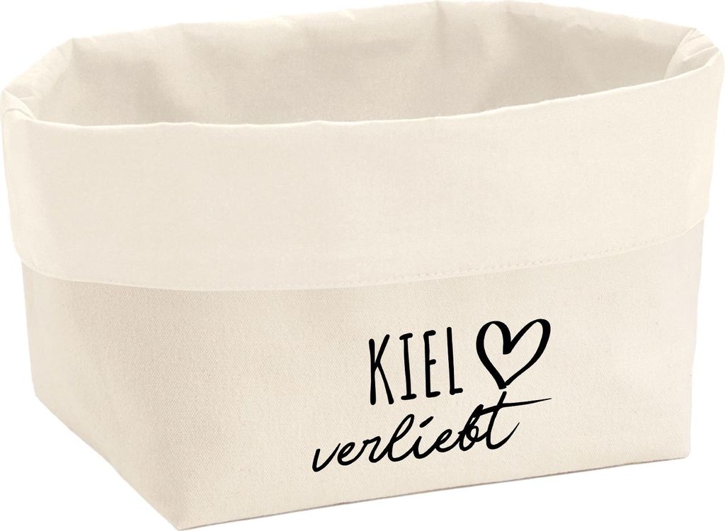 Huuraa Organizer Kiel verliebt 8 Liter Large Canvas Baumwolle Utensilo Geschenkidee