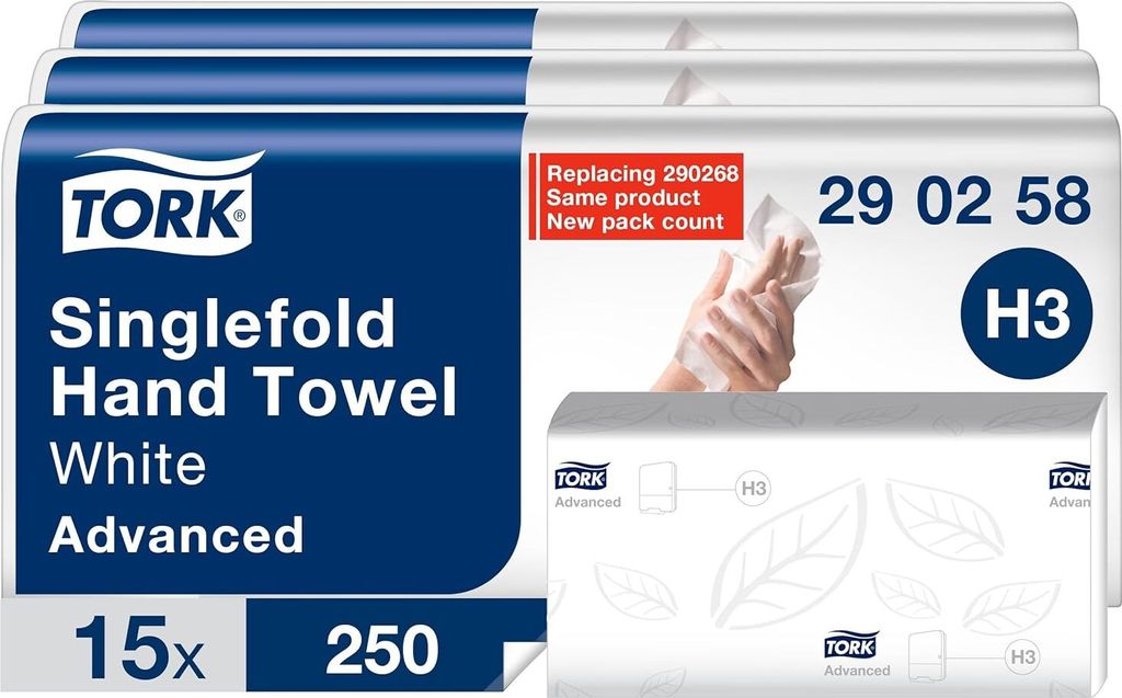 TORK Papierhandtücher 290258 H3 Advanced Zick-Zack-Falzung Produktbild 