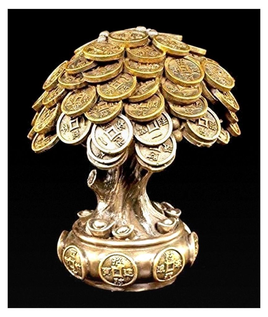 Geld Baum Feng Shui Figur - Glücksbringer Geldsegen Glück