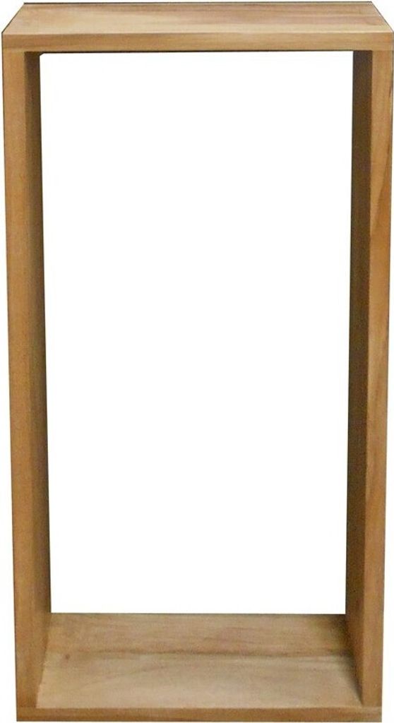 Teako Design Teakholz Wandregal Galeria Massivholz Badregal Wetterfest 5 Größen Wandboard (35 x 75 x 14 cm)