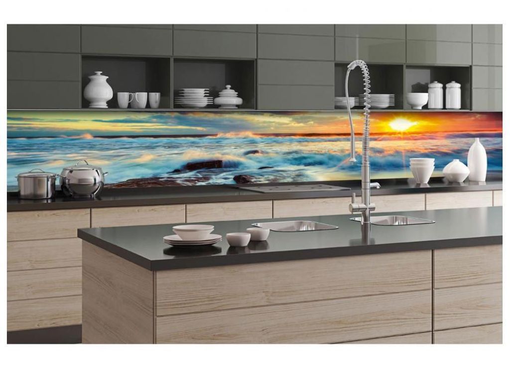 Küchenrückwand Folie selbstklebend SONNENUNTERGANG 350 x 60 cm - Klebefolie - Dekofolie - Spritzschutz für Küche -