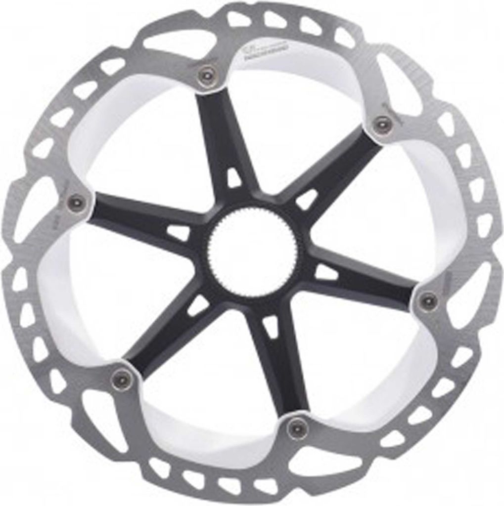 SHIMANO Bremsscheibe RTMT800LE 203mm, CenterLock Außenverzahnung, schwarz/silber