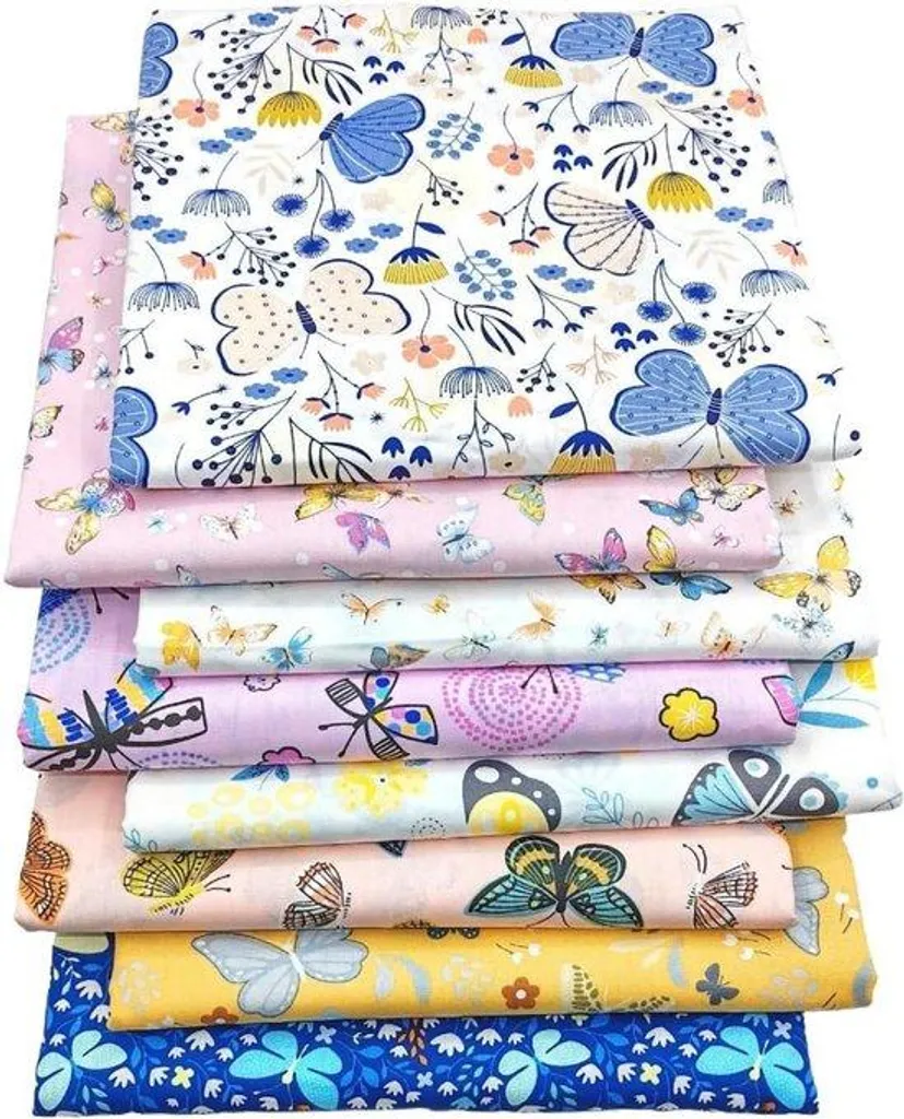 Coupon tissu coton 50x50cm Lot de 8 motifs variés DIY Couture Créative