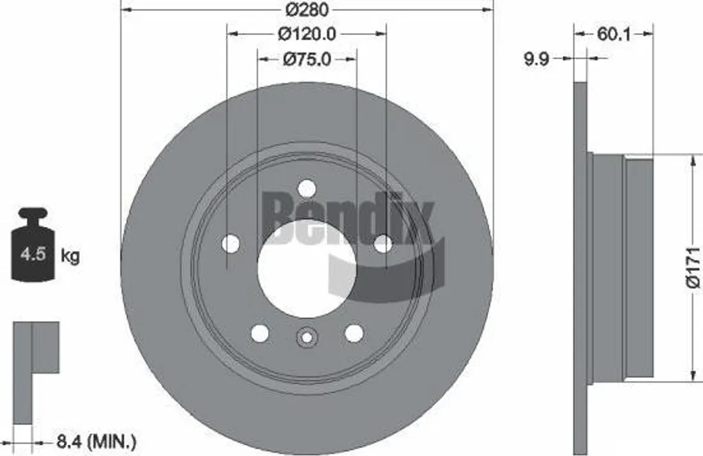 Éliminez les vibrations au freinage : Disque BENDIX BDS1639 BMW E36 E46