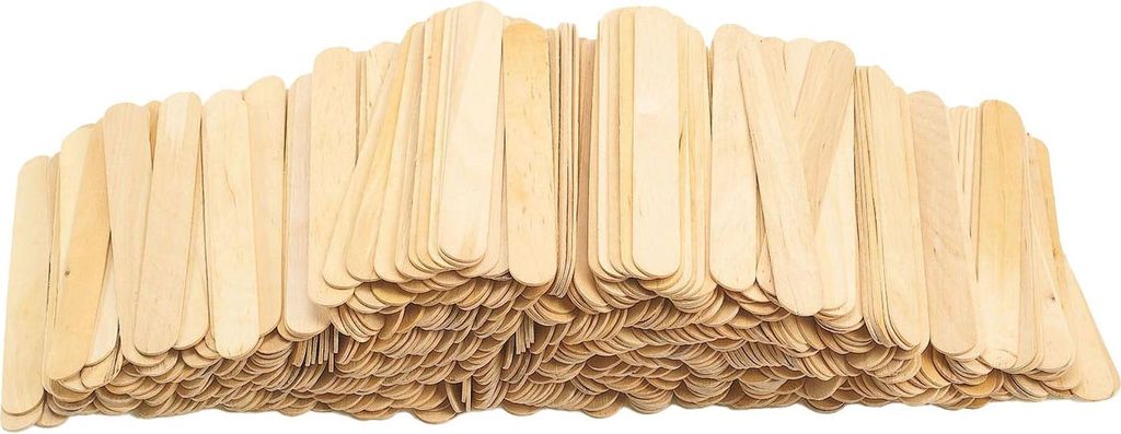 Colorations Bastelstäbchen aus Holz 500 Stück - kreative Eisstiele