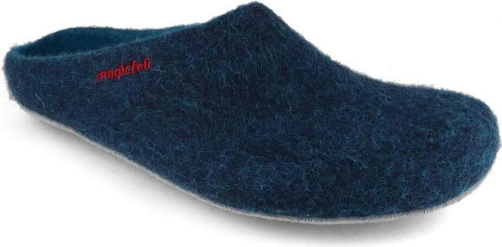 Magicfelt Filz-Hausschuh AP 701 aus 100% Merino-Wolle | Pantoffeln für Damen & Herren Dark Petrol ,40