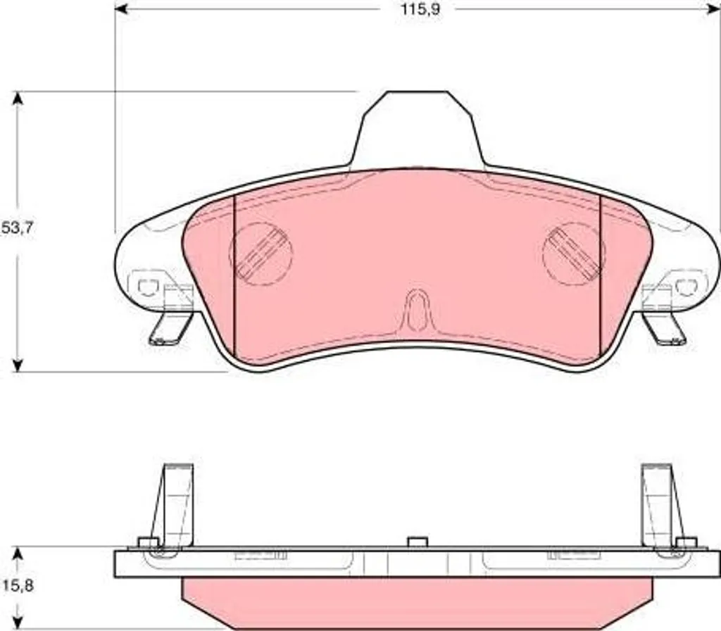 Plaquettes de frein TRW GDB1580 pour Ford Mondeo et Cougar OE 1088934