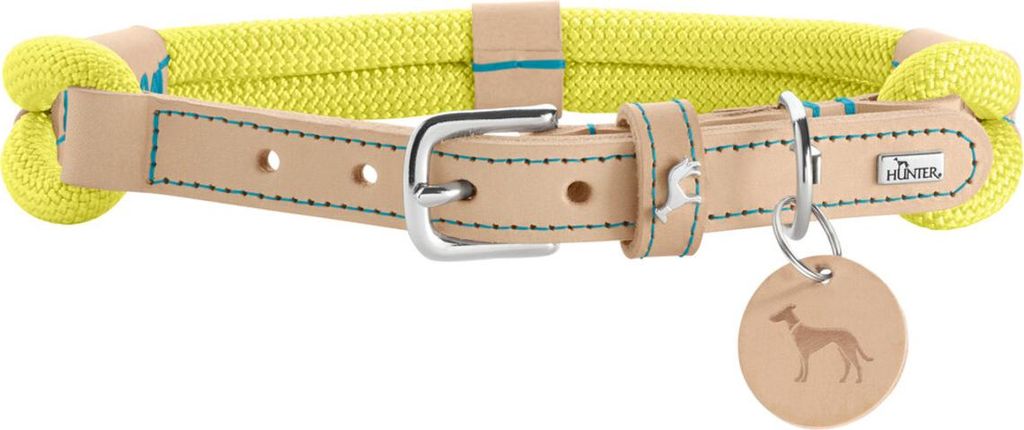 Hunter Halsband Malia limette/natur, Größe: S (40) / Durchmesser: 2 x 8 mm