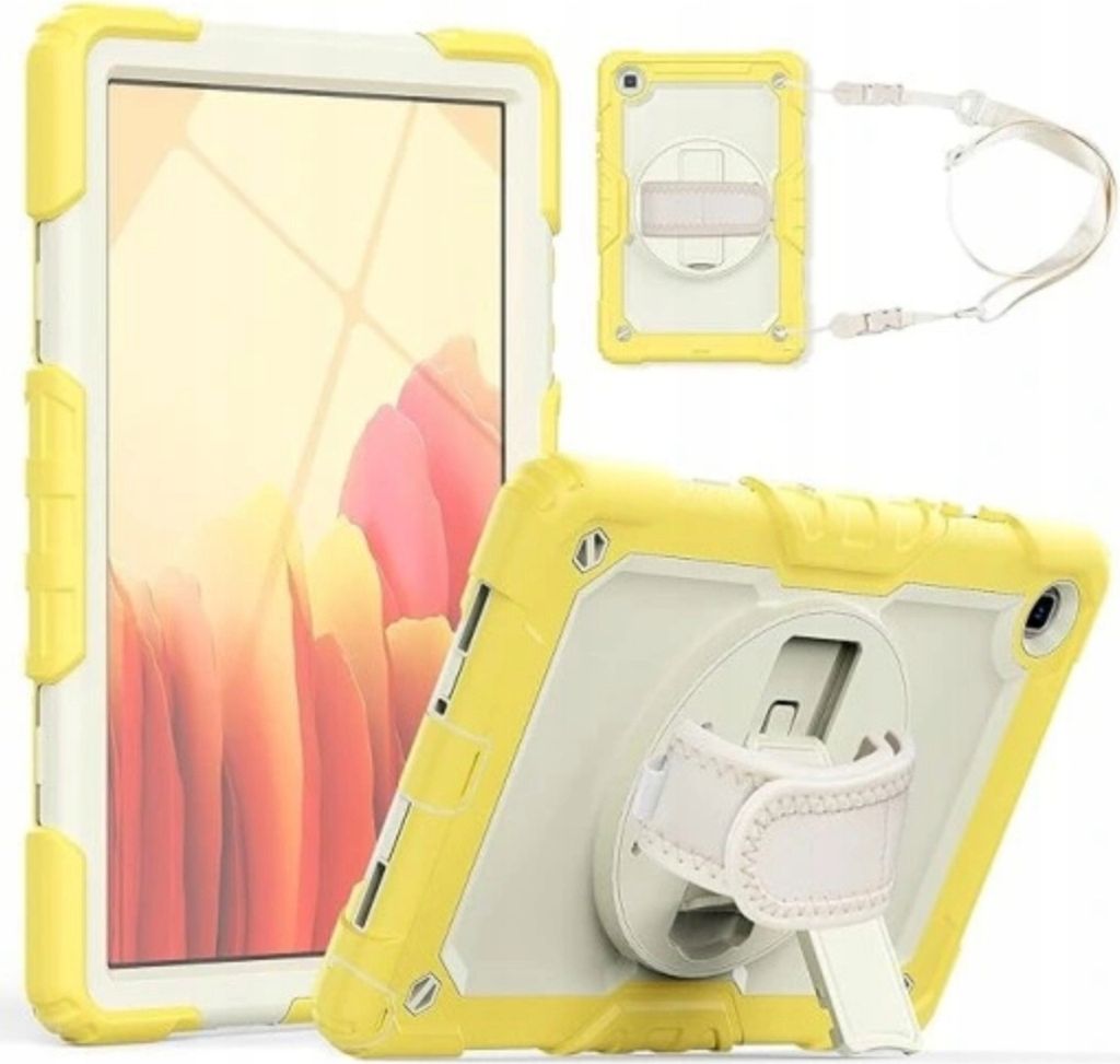 Tasche für Samsung Galaxy Tab A7 2020 10.7" mit Ständer und Schultergurt Gelb