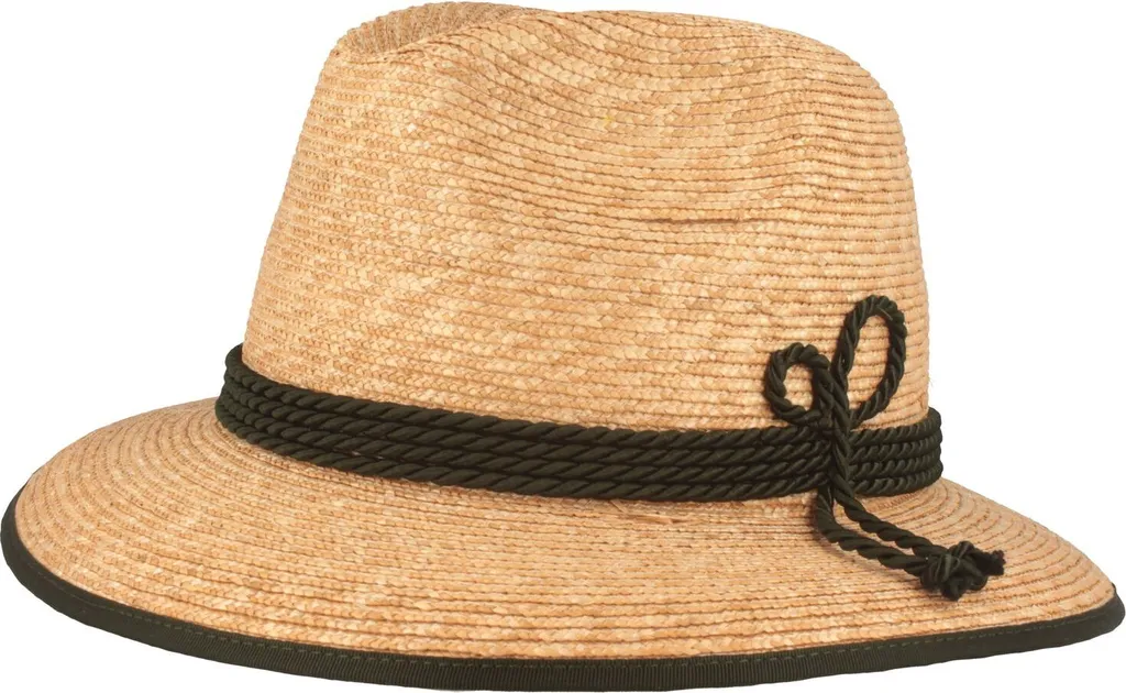 Cappello di Paglia Hut-Breiter con Cordoncino a 4 Pieghe | Stile Bavarese