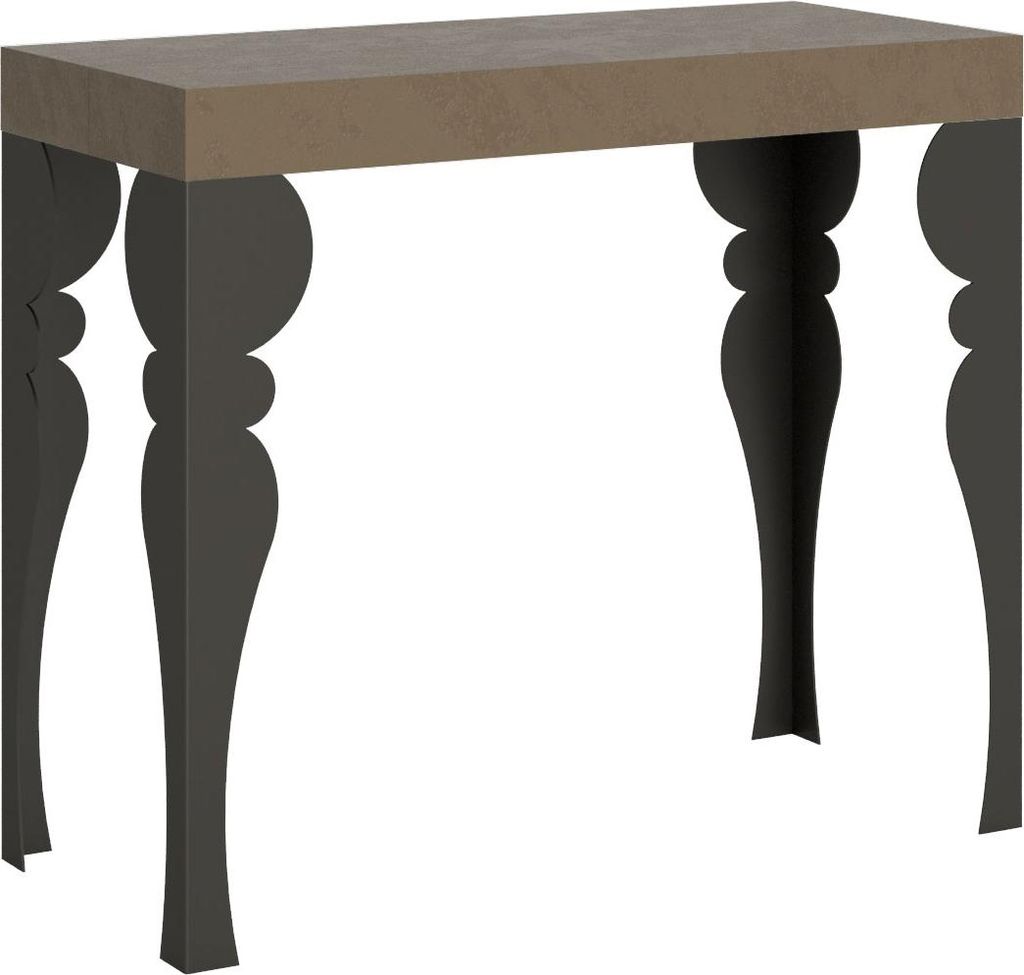 Paxon Premium taubengrauer ausziehbarer Konsolentisch 90x40/300 cm