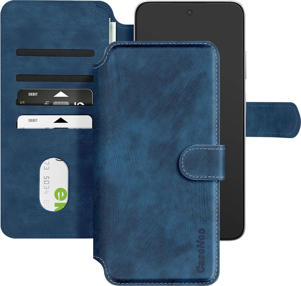 Avizar, MagSafe-Etui für Smartphone bis 6.1 Zoll Klapp Portemonnaie-Stil, Dunkelblau