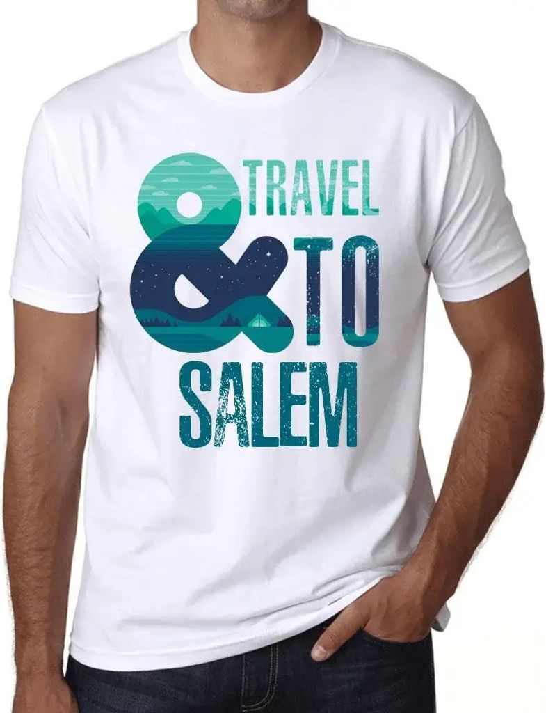 Herren Grafik T-Shirt Und nach Salem reisen – And Travel To Salem – Öko-Verantwortlich Vintage Jahrgang Kurzarm Lustige Druck Geburtstag Gesch...