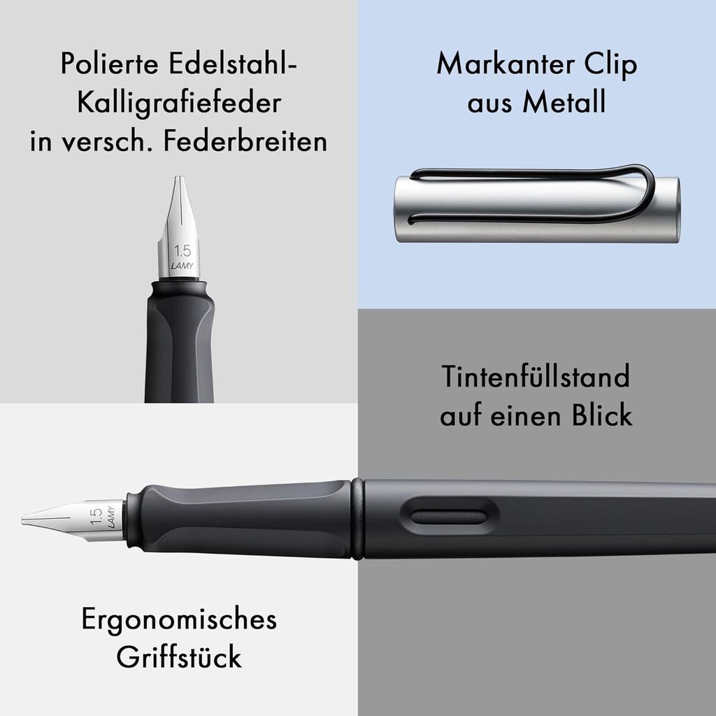LAMY Füller Silber 011 joy AL Schönschreibfüller Stärke Produktbild 4