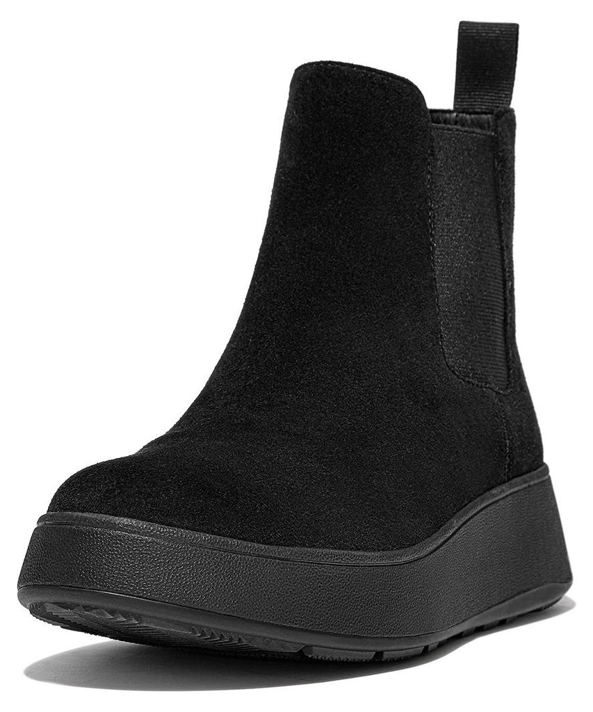 FITFLOP FitFlop F-Mode Suede Flatform Chelsea Boots BLACK 36
