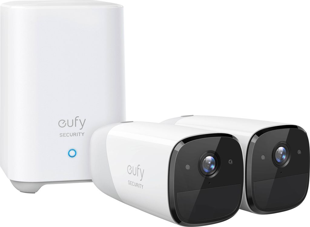 Eufy Cam S221 Überwachungskamera in weiß mit Nachtsicht & Produktbild