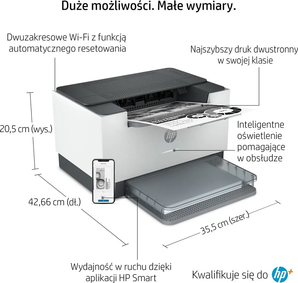 Imprimante laser HP 6GW62EB19 Compacte avec Impression Rapide et Nette - 10