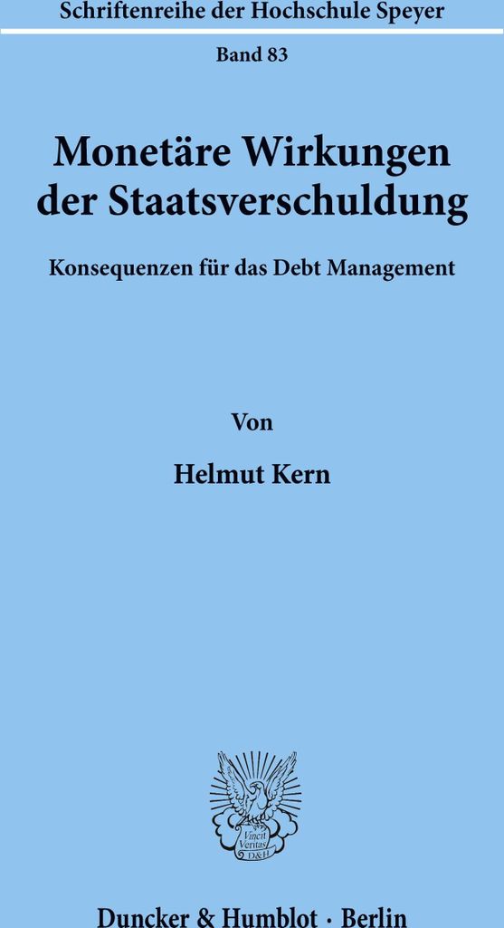 Monetäre Wirkungen der Staatsverschuldung.