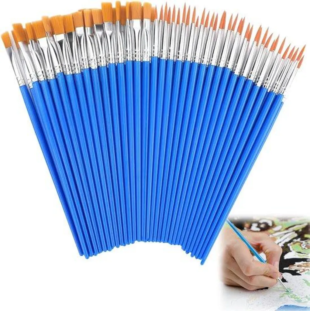 Mallette de pinceaux de peinture d'art 80 unités pour loisirs créatifs