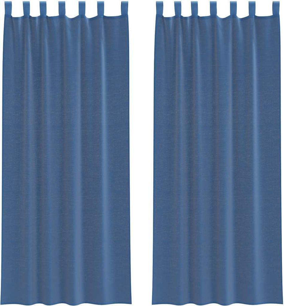 vidaXL Voile Vorhänge mit Schlaufen 2 Stk. Königsblau 140x260 cm