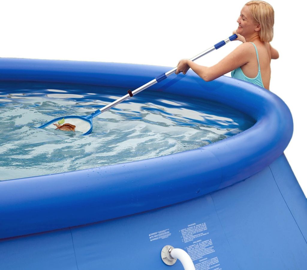 Summer Escapes Pool Reinigungsset mit Kescher Bodensauger Teleskopstange