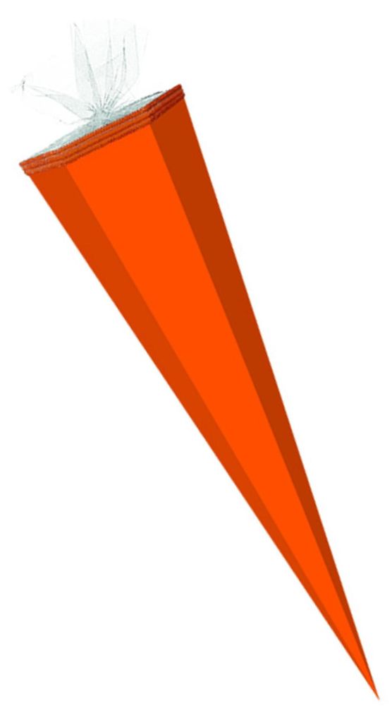 Bastel Schultüte / Länge: 50cm / eckig / Farbe: orange Produktbild 