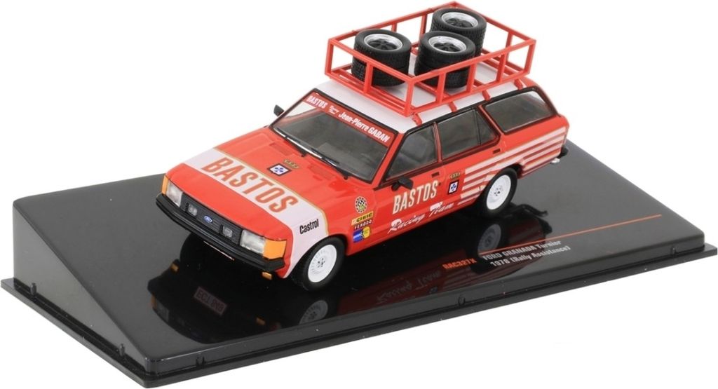 IXO 1:43 Ford Granada MK II Turnier Bastos Racing Team Assistance with roof rack