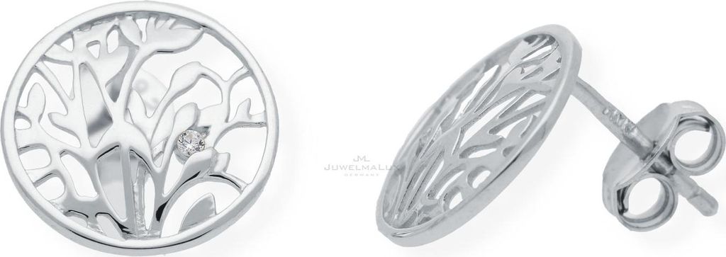 JuwelmaLux Ohrstecker 925 Silber rhodiniert JL39-06-0140