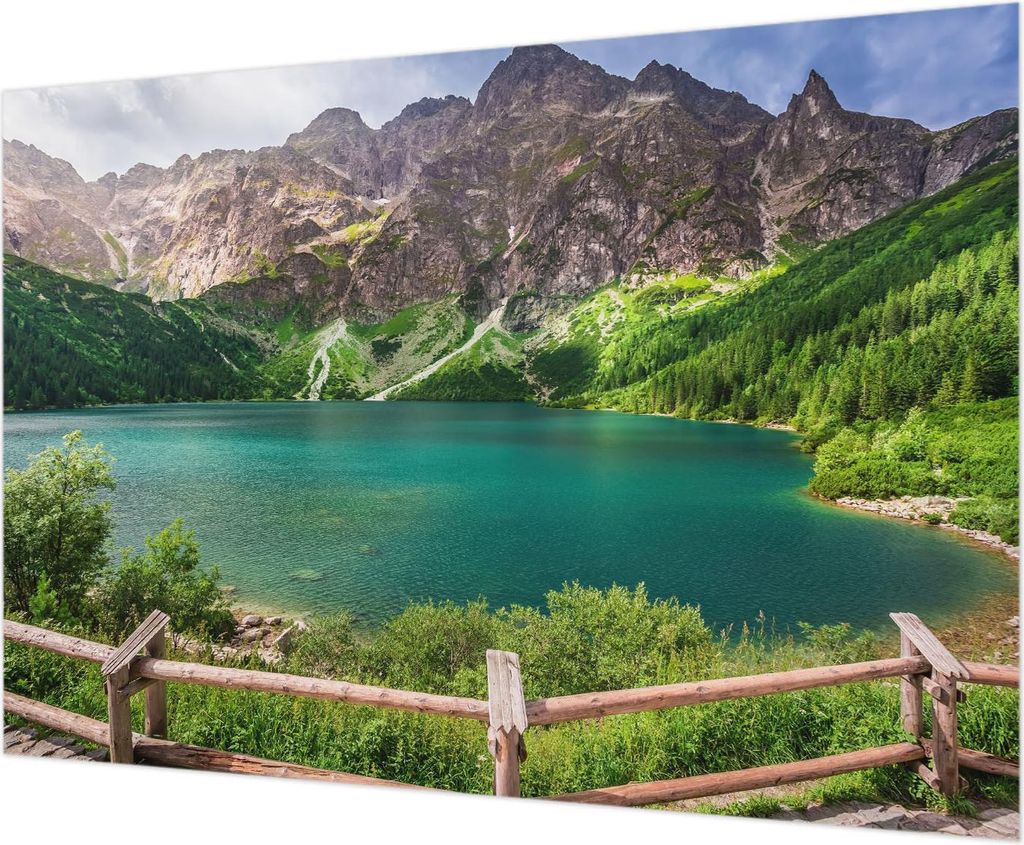 Wandtapete - Dekorative Tapete für Wohnzimmer - Tapetenfolie für Wanddekoration - 312x219 cm - Berglandschaft