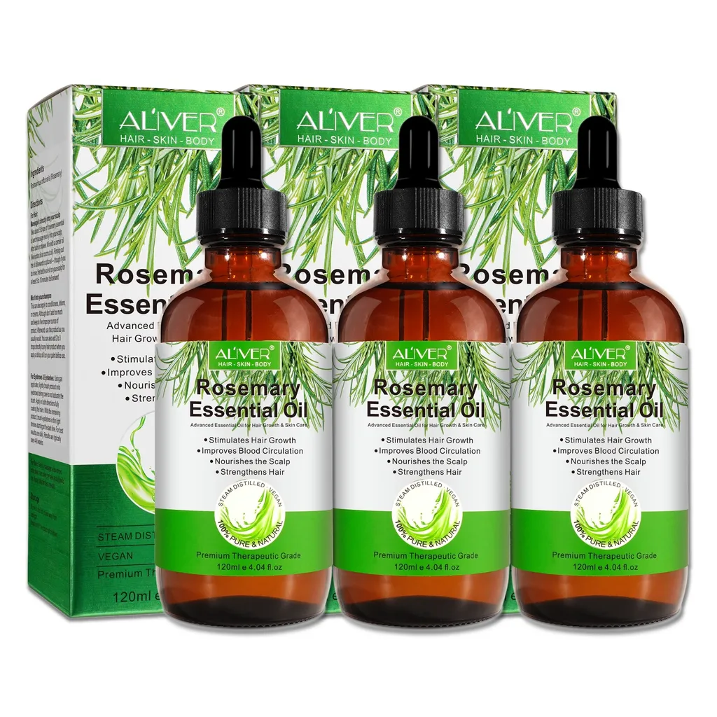 Huile de romarin croissance cheveux et soin peau - Format 3x 120ml