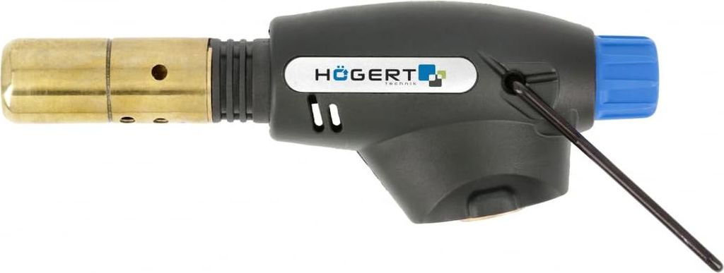 HÖGERT TECHNIK Lötbrenner, Gasbrenner für MAPP/Propangas, Piezo-Zündung, Flammenregelventil, 1,4 kW Leistung, max. 1850°C, Düse für präzise...