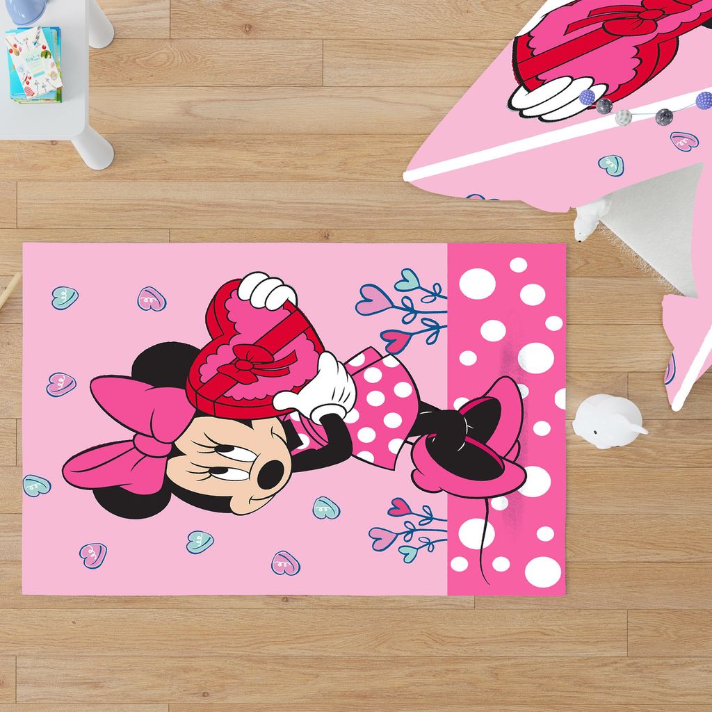 Kinderteppich Minnie Mouse Herz 100x133 cm Produktbild 5