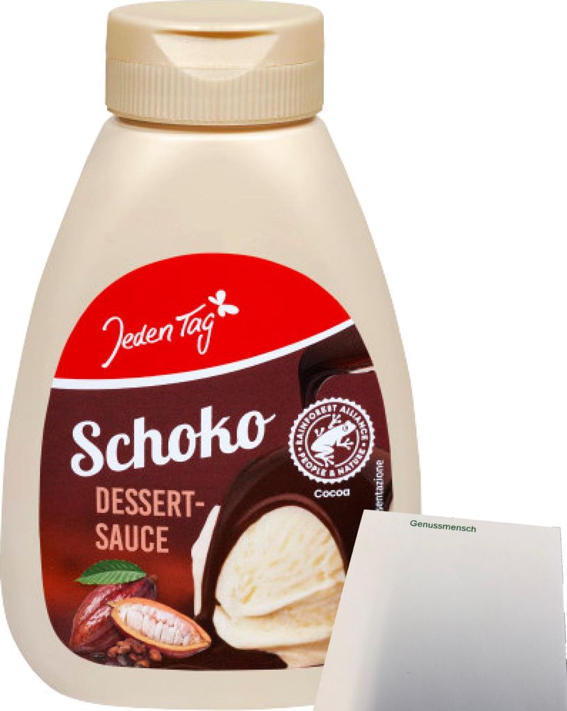 Jeden Tag Dessertsauce Schoko (250g Tube) + usy Block