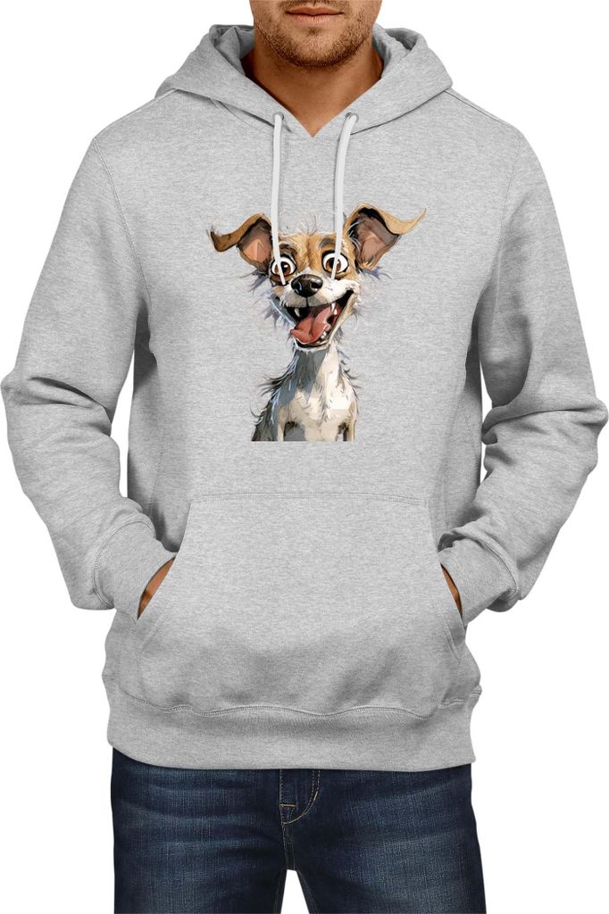 Herren Kapuzenpullover Funny Dogs Breeds Chihuahua Dog Breed, Man XL / Grau