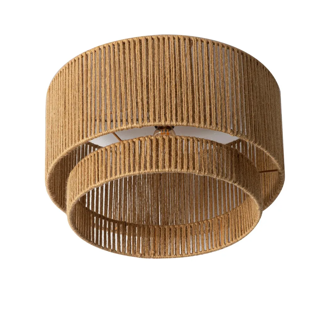 Luminaire en corde de jute Ø 45 cm pour ambiance naturelle et cosy