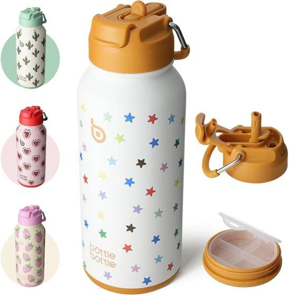 Bouteille de sport isotherme 1L en acier inoxydable sans BPA Pro-Grip