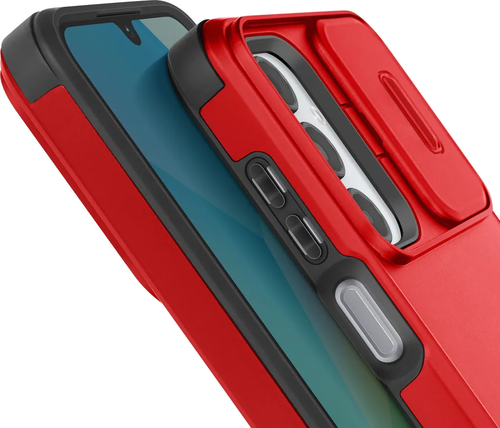 Recensione Cover Avizar Samsung A16: Antiurto con Slide Camera Rosso - 4