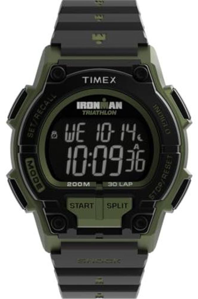 Timex Herren Digital Quarz Armbanduhr mit einem Kunststoffband Ironman Classic
