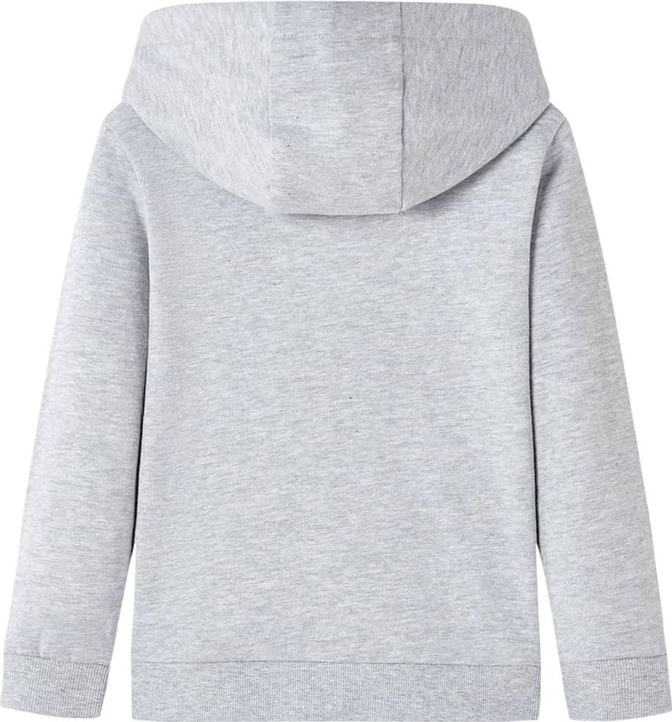 vidaXL Kinder-Kapuzenpullover Grau Melange und Orange 140