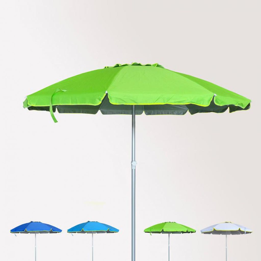 Roma Sonnen Strandschirm Alu Windfest uv Schutz 240 cm - Grün