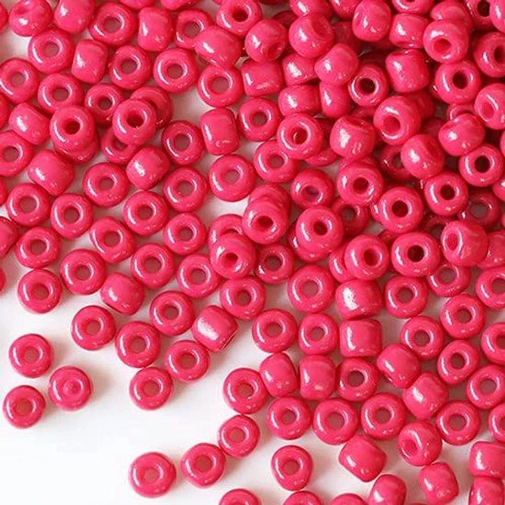 Perles en verre 4mm taille 6/0 pour bijoux - Sachet de 100g 1200 pièces