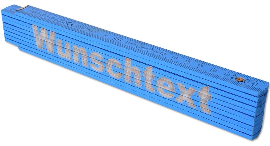 TE-Trend 2m Zollstock Gravur Meterstab Metermaß Produktbild 