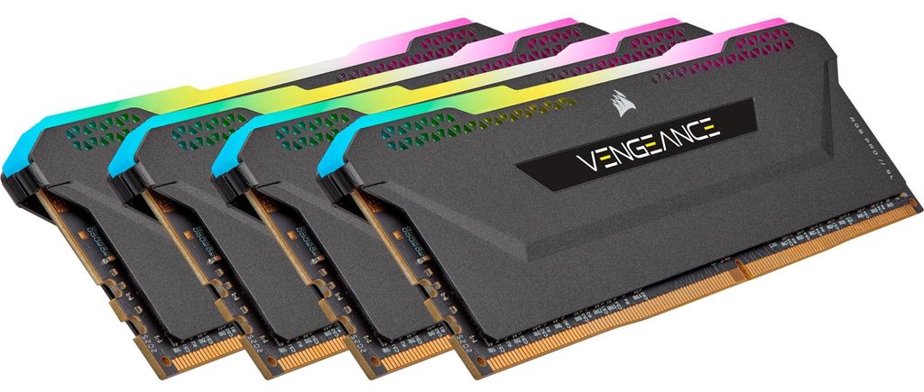 DDR4  64GB PC 3200 CL16 CORSAIR KIT (4x16GB) VENGEANCE RGB Image du produit 