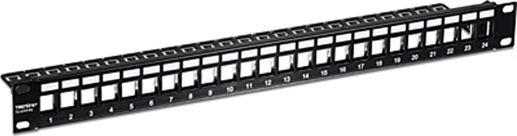 TRENDnet TC-KP24S Patch Panel, 24-Port Blank Keystone Shielded 1U