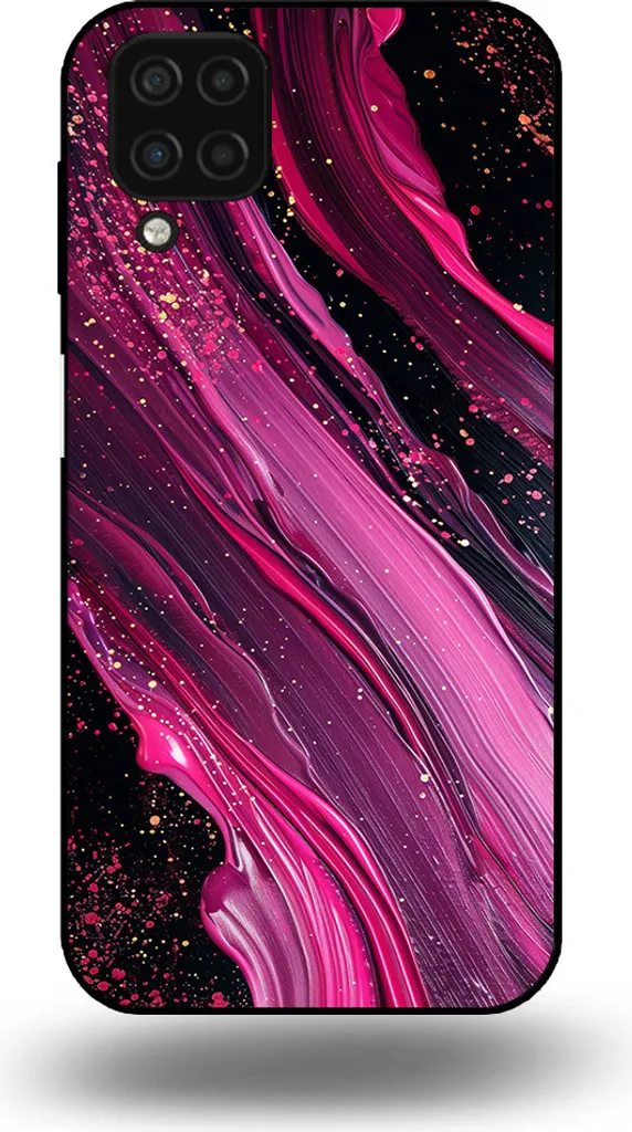 UEEBAI Custodia Per IPhone 12 Pro 6,1'' Con Protezione Schermo Integrata – Design Marmo Viola, TPU Antiurto E Plastica Rigida, Antigiallimento