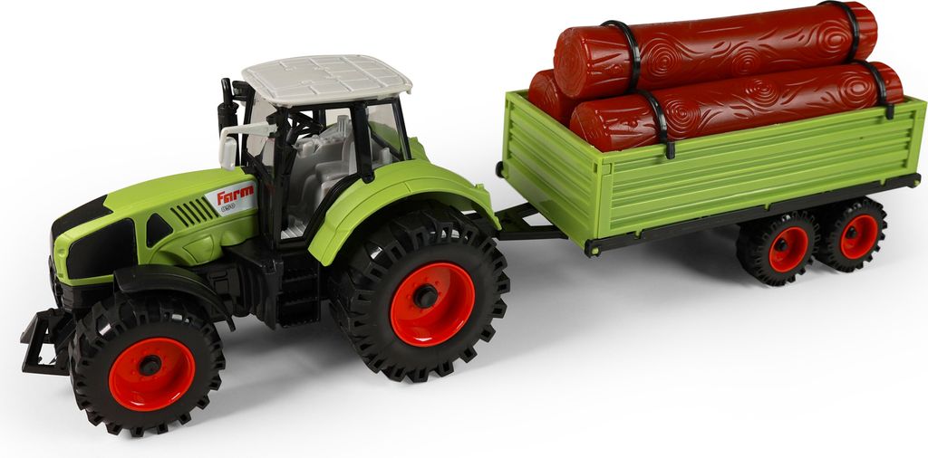 Traktor mit Anhänger für Holz 45 cm